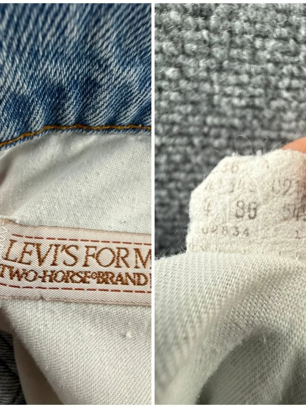 VTG Levis 886 Leather Tab Denim Jeans Men 1986 Blue Pockets Adult ACTL 45X25